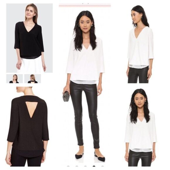 C&E Open Back Ivory Blouse- s - Picture 1 of 9